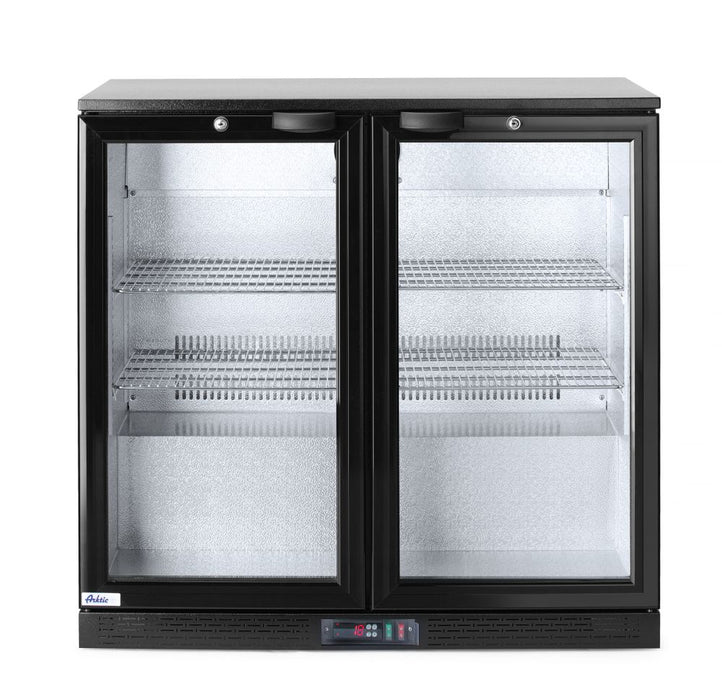 Backbar refrigerator with double door