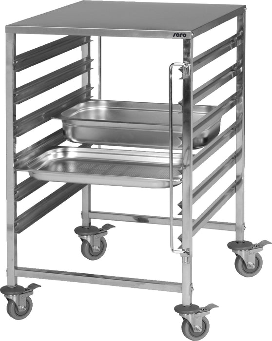 SARO Trolley met roestvrij stalen werkblad model NOEL