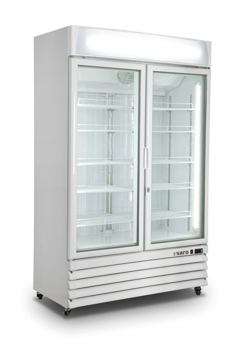 SARO Freezer with fan cooling 2 glass doors model D 800 - white