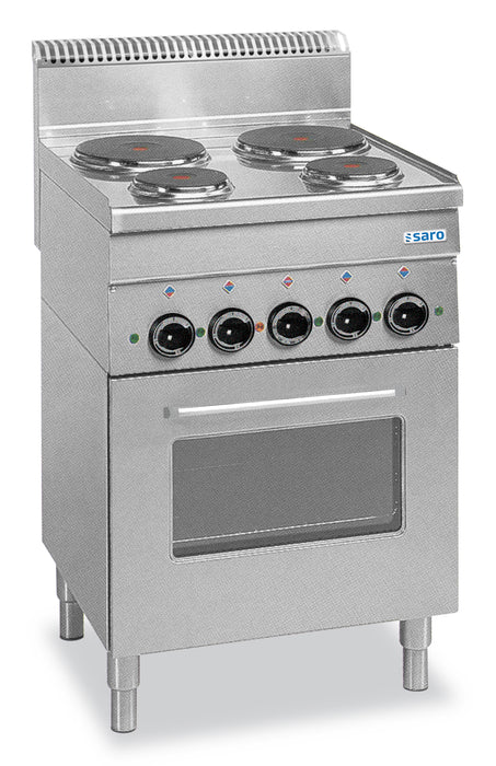 SARO electric hob with electric oven, 4 cooking zones, 600 Line freestanding model E4F6