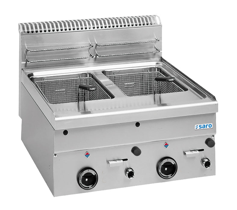 SARO Gas fryer 8+8 L Table model 600 Line Model GF66