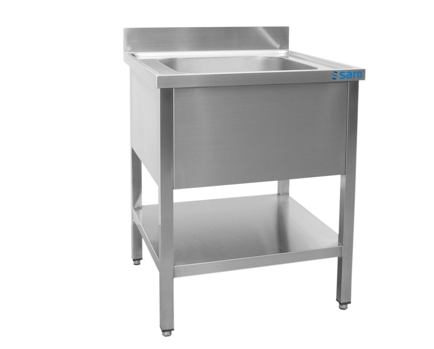 SARO sink with 1 basin, centered - 600 mm depth, 700 mm