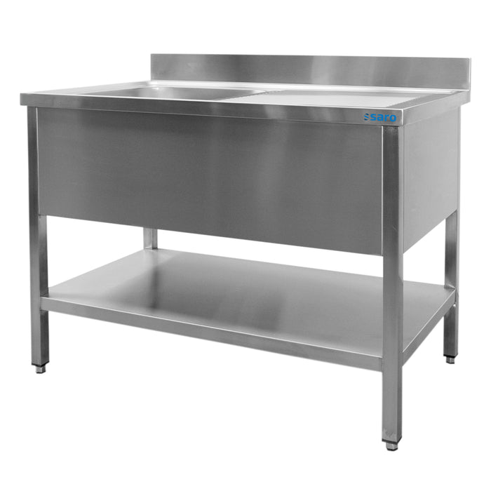 SARO sink with 1 sink, left - 600 mm depth, 2000 mm
