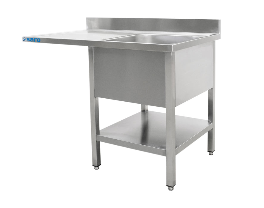 SARO Sink for dishwasher with 1 bowl, right-600 mm depth,1400 mm