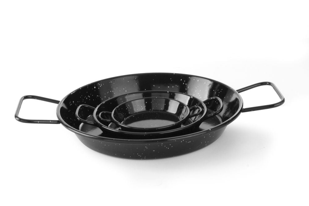Enamelled paella pans