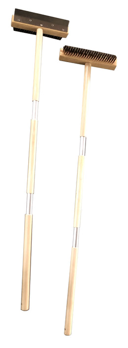 PIZZA BRUSH WITH SCRAPER AND WOODEN HANDLE 25-120