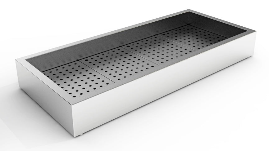 CRUSHED ICE CONTAINER 4/1 GN SURFACE-MOUNTED STAINLESS STEEL AISI 304