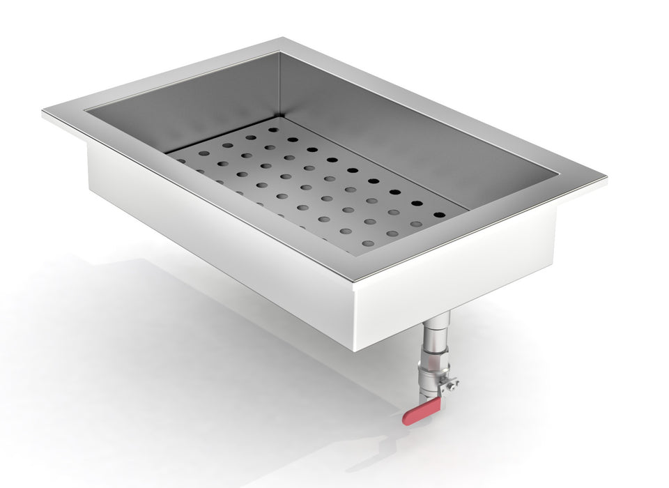 CRUSHED ICE CONTAINER 1/1 GN BUILT-IN STAINLESS STEEL AISI 304