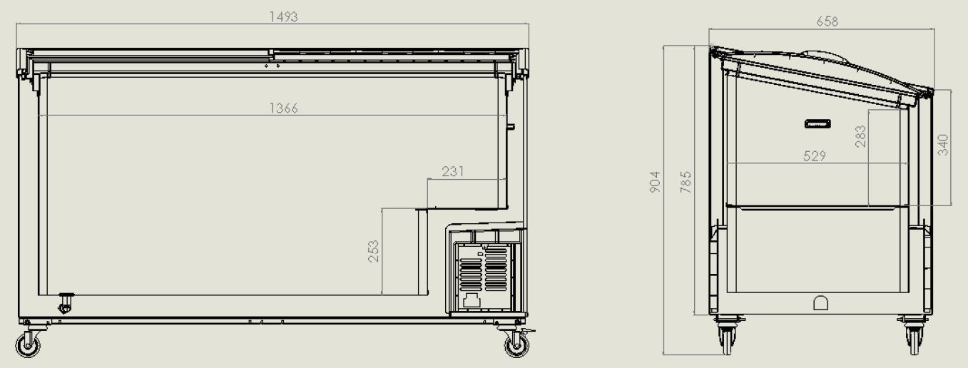 VRIESKIST GLASDEKSEL 461 L
