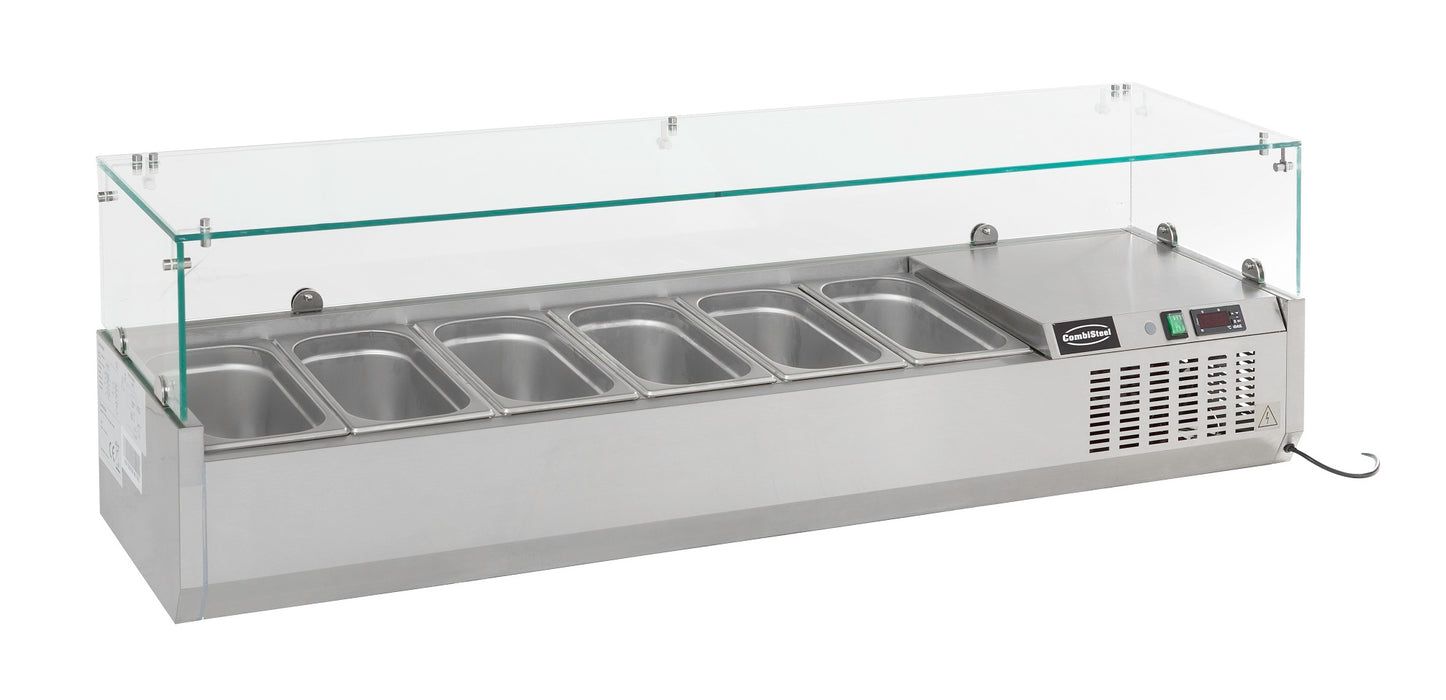 GEKOELDE OPZETVITRINE 1/4 GN x 10