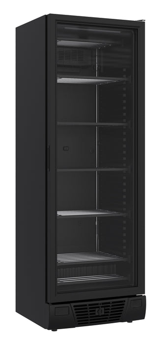 FREEZER 1 GLASS DOOR BLACK 382L