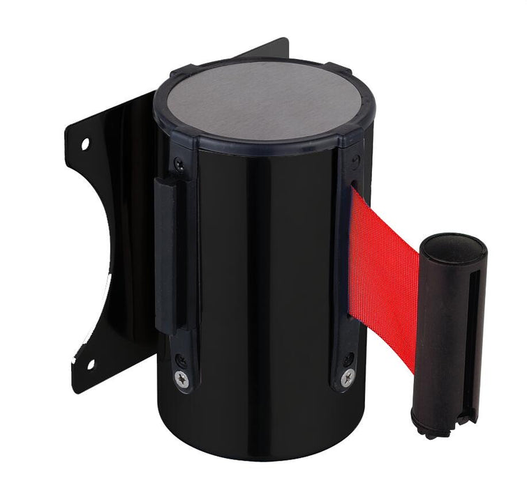 BARRIER ROPE WALL MOUNTED BLACK