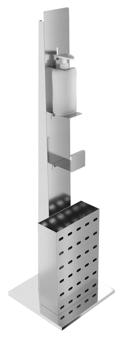 STAINLESS STEEL DISINFECTION POLE INCL. DISPENSER, DISASSEMBLY