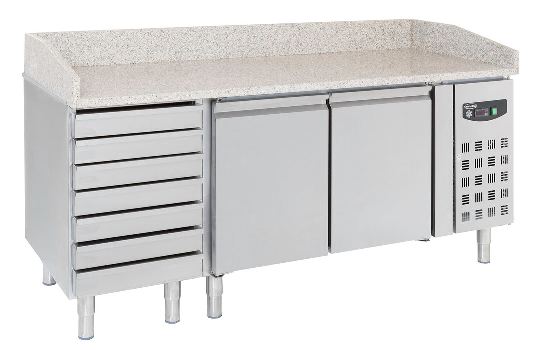 PIZZA WORKBENCH 2 DRS 7 DRAWERS