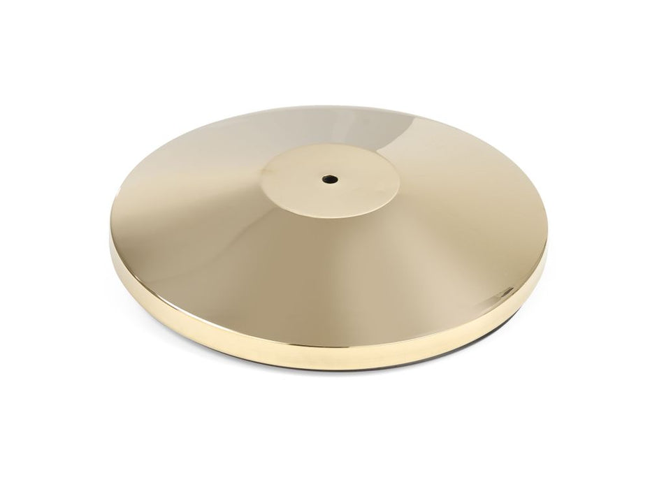 Barrier post with gold finish