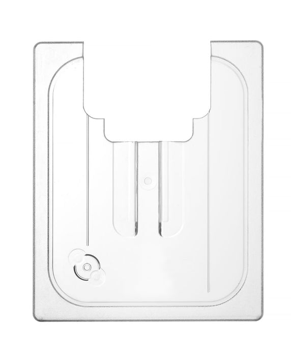 Lid for GN containers with recess for sous vide stick
