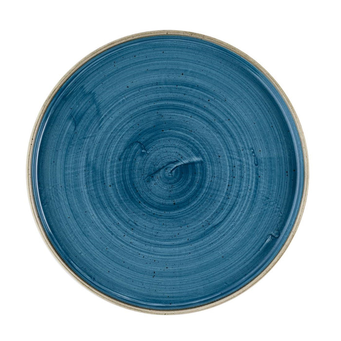 Churchill Stonecast Java Blue Bord Met Opstaande Rand 25.9cm (pak van 6)
