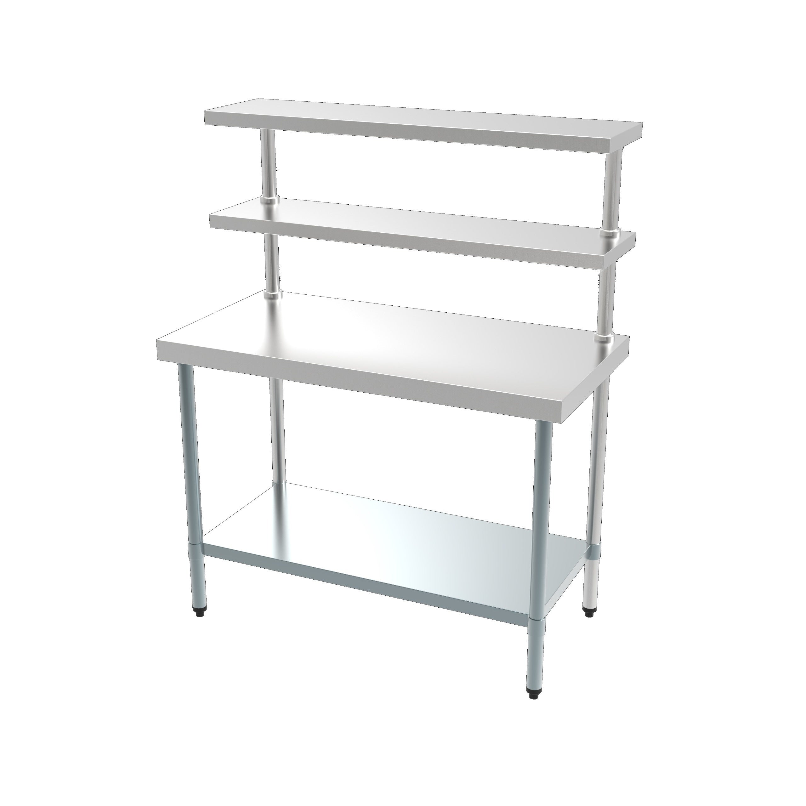 RVS werkstation horeca – professioneel roestvrijstalen werkstation met spoelbak of opbergruimte voor grootkeukens en restaurants, hygiënisch en duurzaam ontwerp.