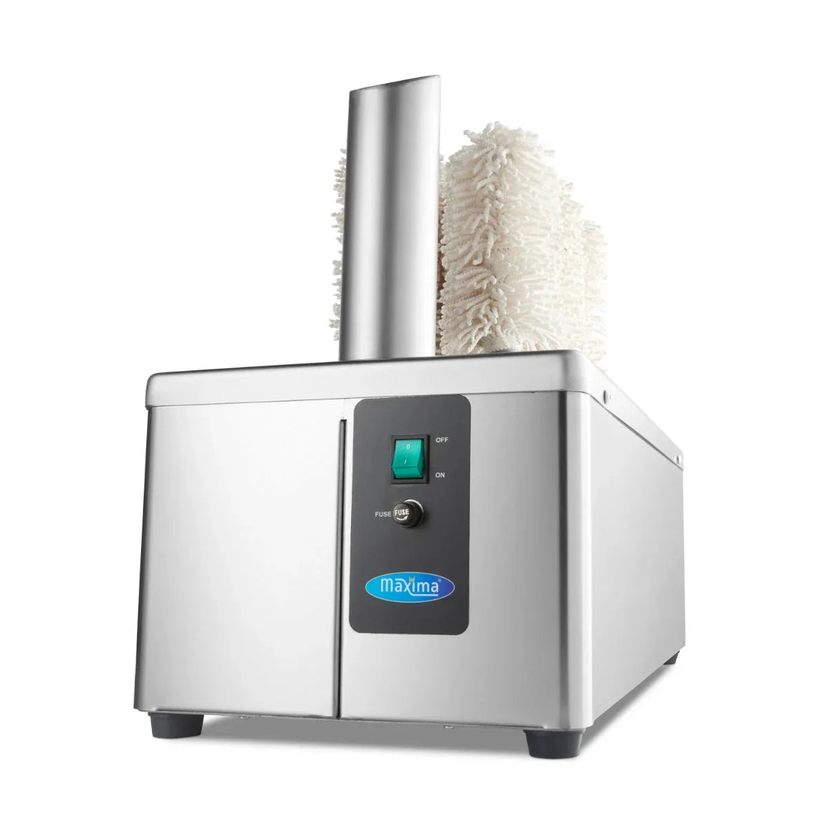 Professionele horeca poleermachine voor het automatisch poleren van glazen, bestek en servies in restaurants en hotels.