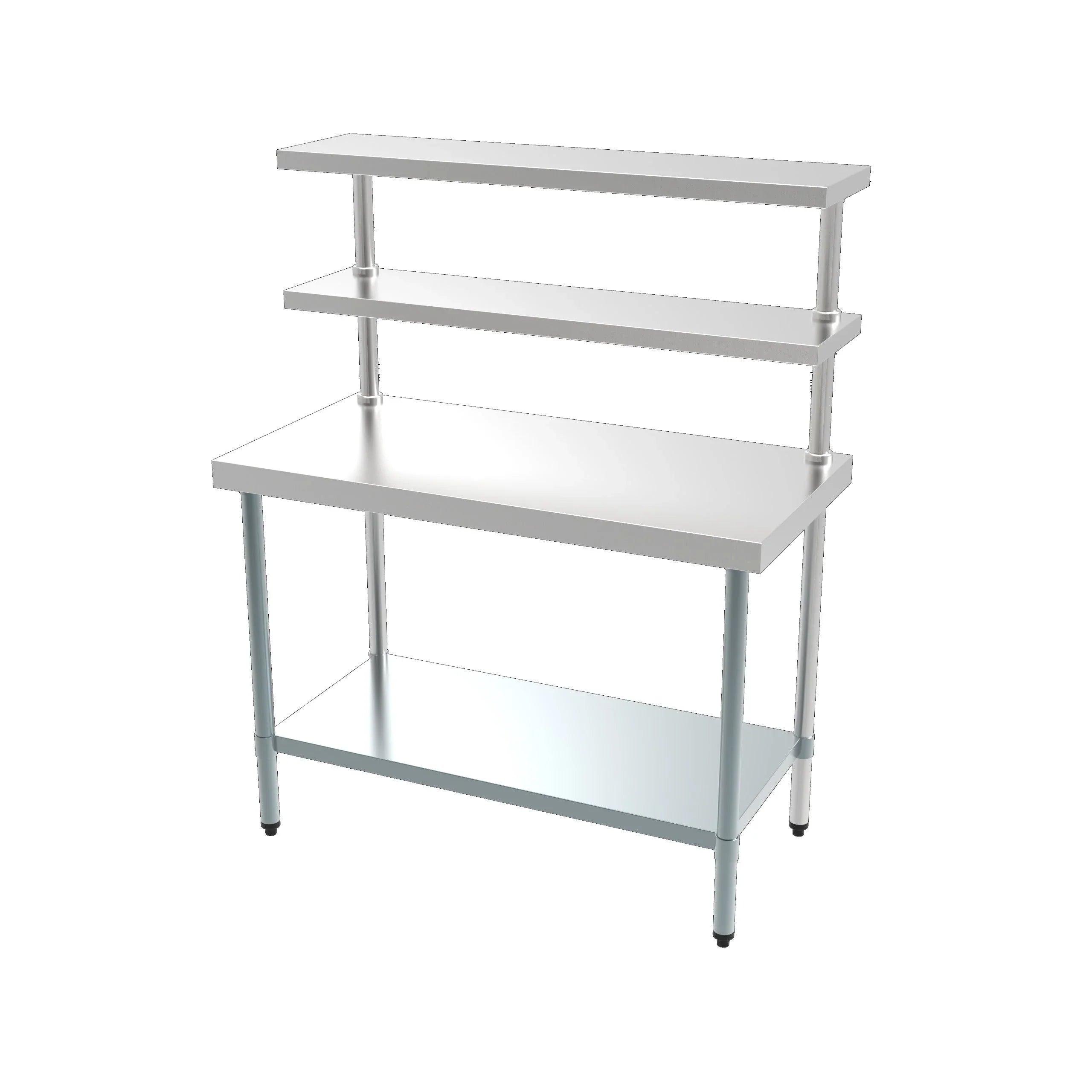 RVS werkstation horeca – professioneel roestvrijstalen werkstation met spoelbak of opbergruimte voor grootkeukens en restaurants, hygiënisch en duurzaam ontwerp.