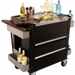 Mobiele buffetstands voor horeca – verrijdbare presentatiemeubels voor buffet en catering