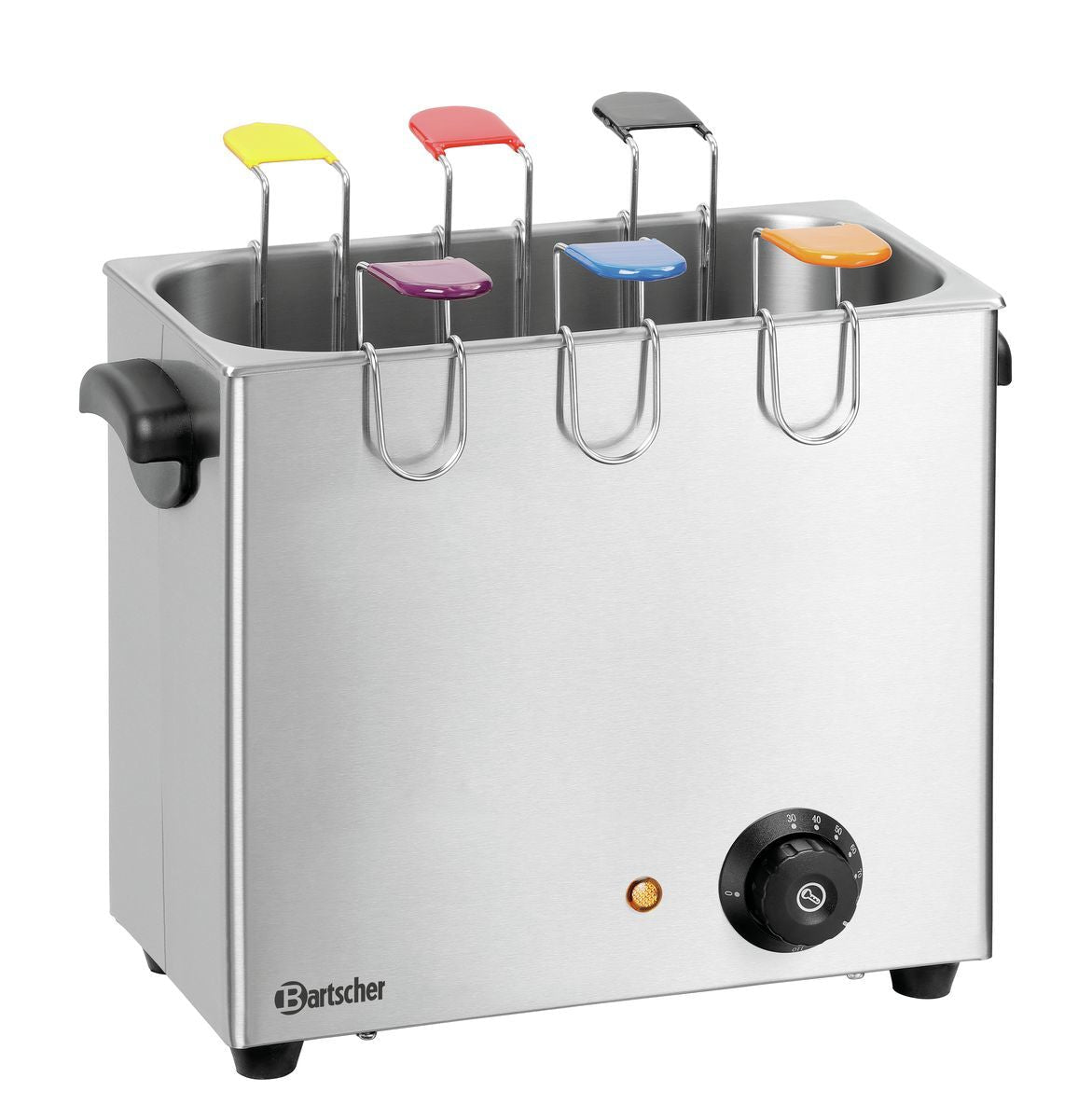 Professionele eierkoker met grote capaciteit en instelbare kooktijd voor buffetten en horeca.