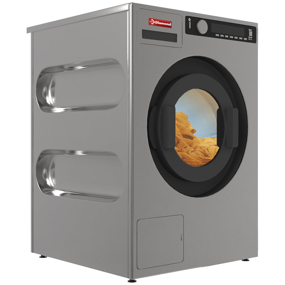Wasmachine met centrifuge 8 kg met afvoerpomp, inox-titanium, Diamond ML80-NP