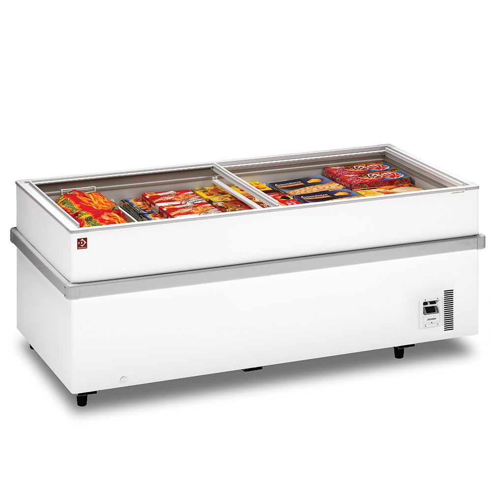 Panoramische vrieskist met 2 compressoren, 1 temperatuurzone, 205 cm, Diamond VT200E/N-R2