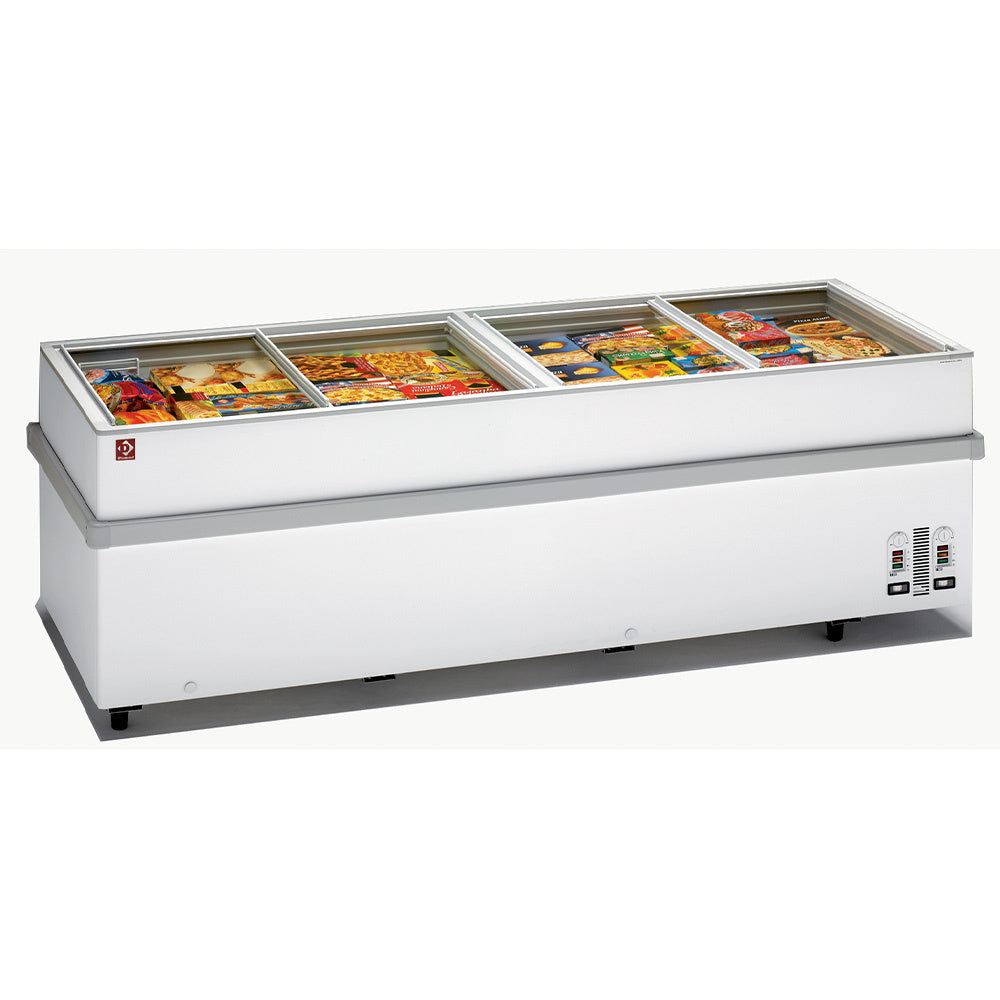 Panoramische vrieskist met 2 compressoren, 2 temperatuurzones, 250 cm, Diamond VT250E/N-R2