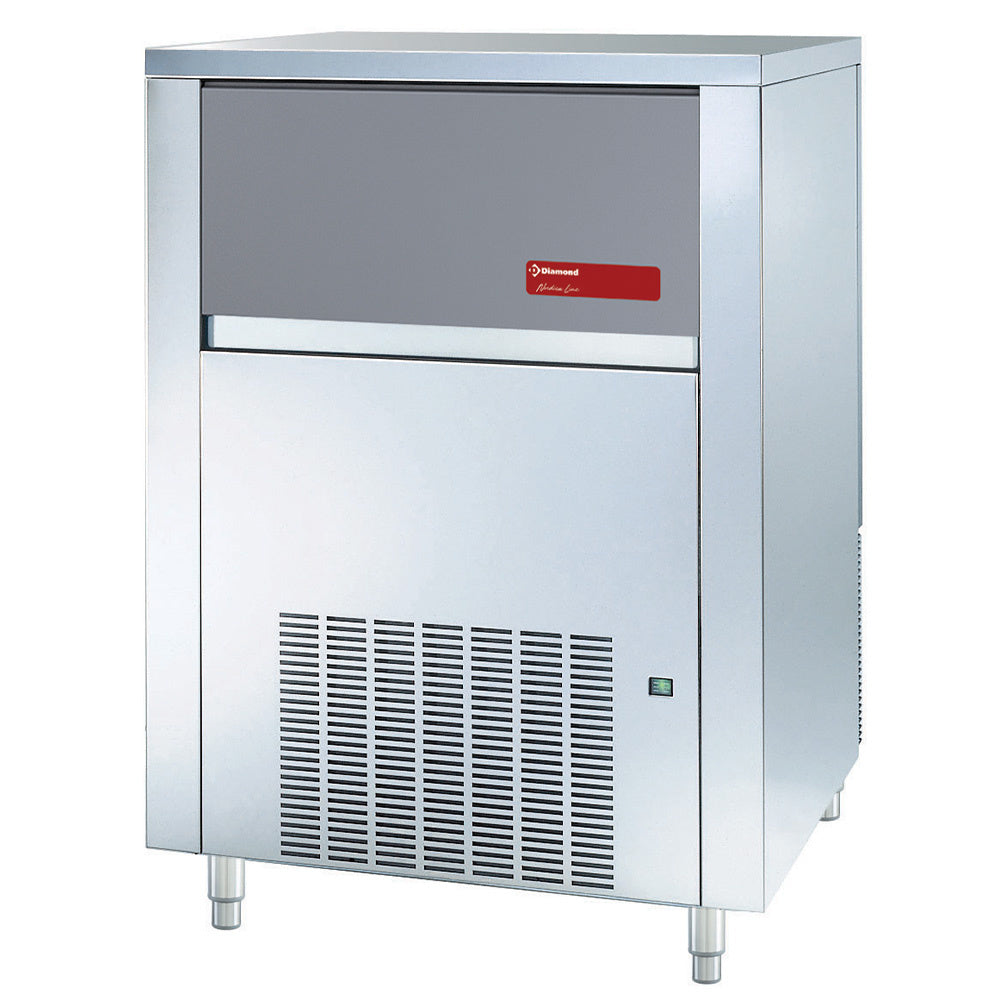 IJsblokjesmachine 155 kg per 24 uur met opslag 65 kg, luchtgekoeld, blokjes 42 g, Diamond ICE155A-R2-42G-