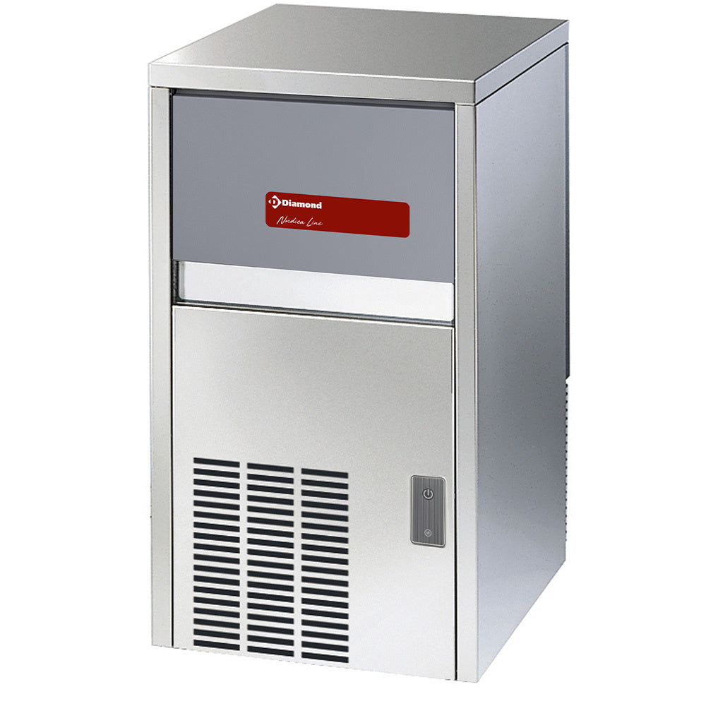 IJsblokjesmachine 29 kg per 24 uur met opslag 9 kg, luchtgekoeld, blokjes 18 g, Diamond ICE30A-R2