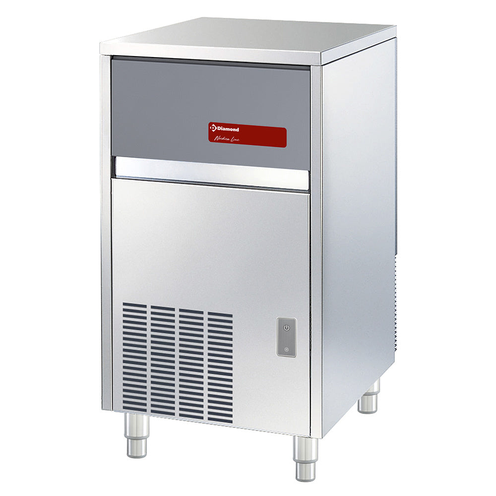 IJsblokjesmachine 47 kg per 24 uur met opslag 25 kg, luchtgekoeld, blokjes 18 g, Diamond ICE50A-R2