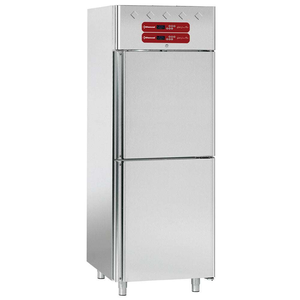 Koelkast en viskoelkast 2 x 350 liter, 2 halve deuren GN 2/1 en GN 1/1, Diamond AF2T/H2-R2