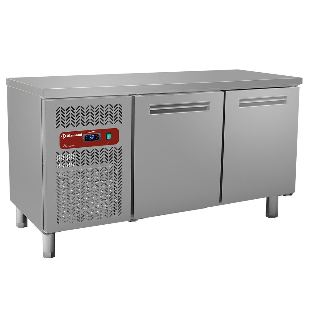 Koelwerkbank, geventileerd, 2 deuren, 245 liter, Diamond BMIV15/R2