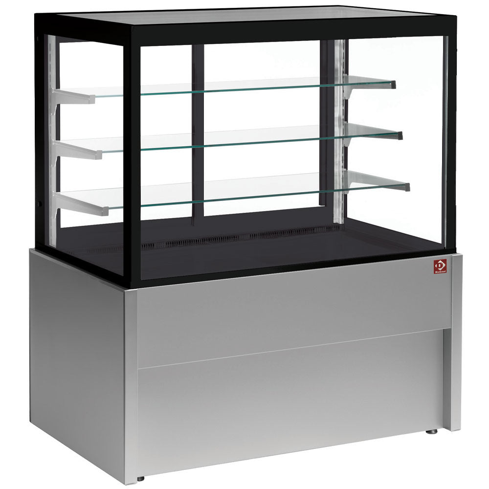 Panoramische koelvitrine, geventileerd, 4 niveaus, zonder reserve, 150 cm, grijs, Diamond CB15V-G5/P2