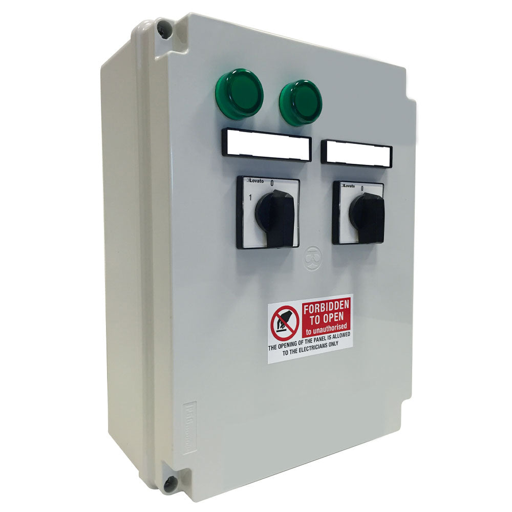 Elektrische bedieningskast voor ventilator, 2 snelheden + LED-schakelaar, voor CT10/10152VS, CT12/12152VS en GF45-2V, Diamond CF-MET/2T