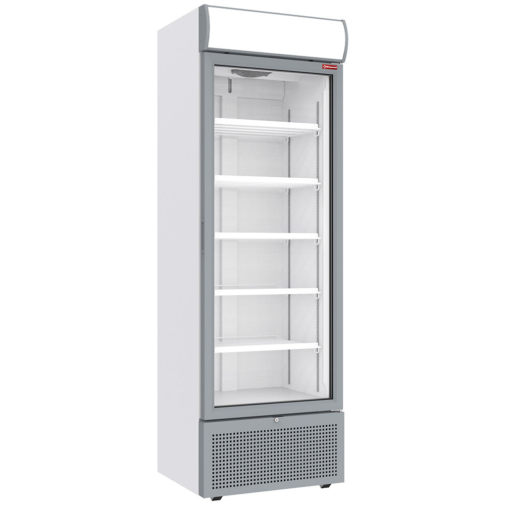 Flessenkoelkast 494 liter met lightbox, 1 glazen deur, wit, Diamond CLP52-SW