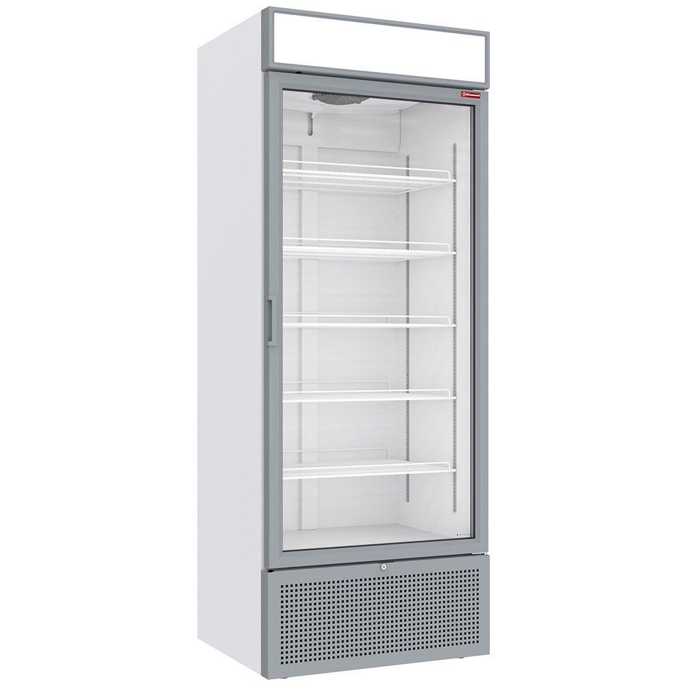 Flessenkoelkast 715 liter met lightbox, 1 glazen deur, wit, Diamond CLP72-SW