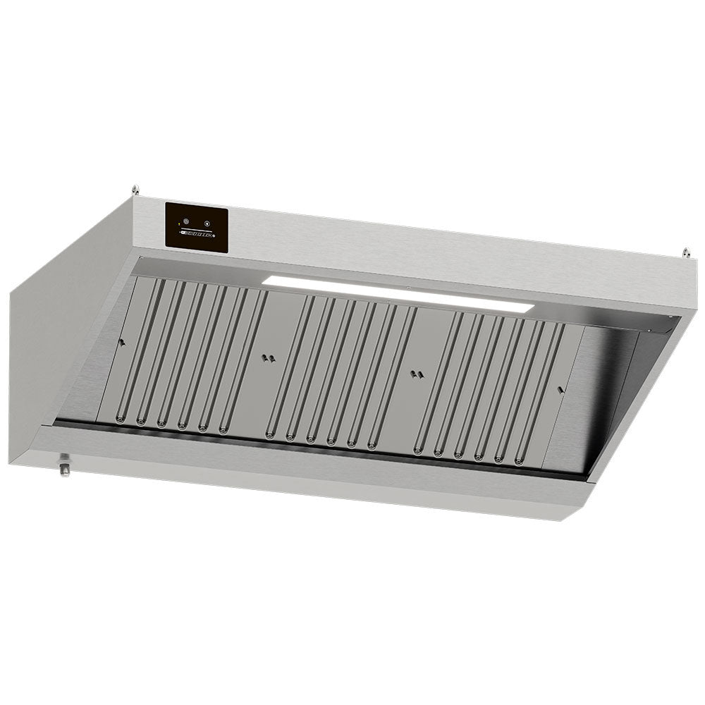 Complete afzuigkap met motor en toerenregeling, 150 cm, 1600 m³/h, 3 filters, Diamond CSL1507-SV2