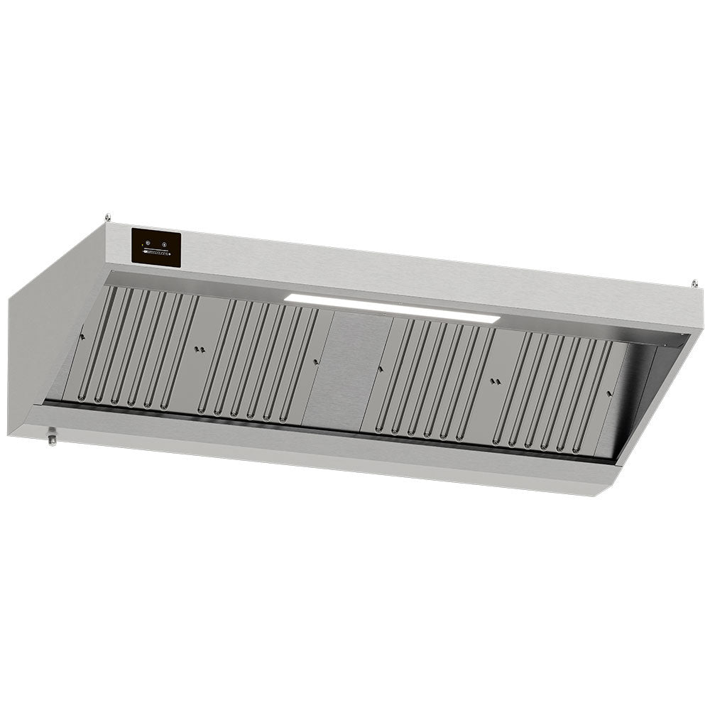 Complete afzuigkap met motor en toerenregeling, 200 cm, 2600 m³/h, 4 filters, Diamond CSL2009-SV3