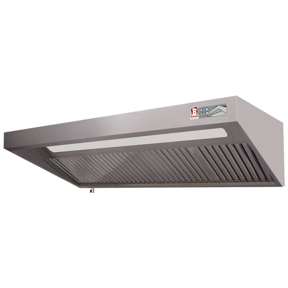 Complete afzuigkap met motor, verlichting en toerenregeling, 200 cm, 2500 m³/h, 4 filters, Diamond CSL2009-VTM