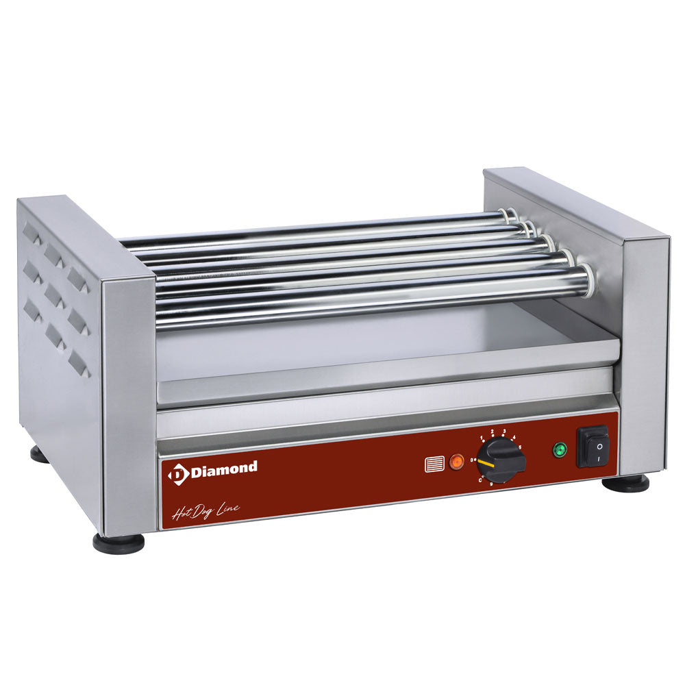 Elektrische worstengrill met 5 rollers, Diamond CSX/5R-N