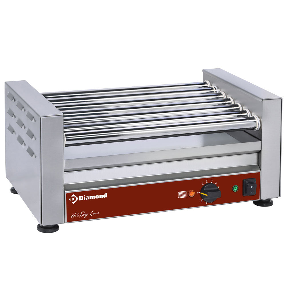 Elektrische worstengrill met 7 rollers, Diamond CSX/7R-N