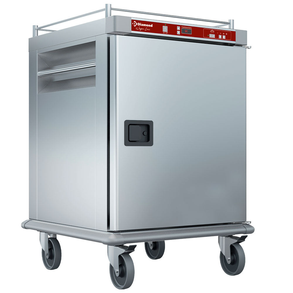 Warmhoudwagen voor maaltijden, 10x GN 2/1, met vochtregeling (hygrometrisch), 2 kW, Diamond CTH10-EK