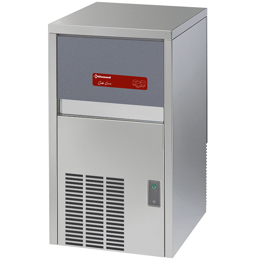 IJsblokjesmachine 29 kg per 24 uur met opslag 9 kg, luchtgekoeld, blokjes 23 g, Diamond CUB30/9A