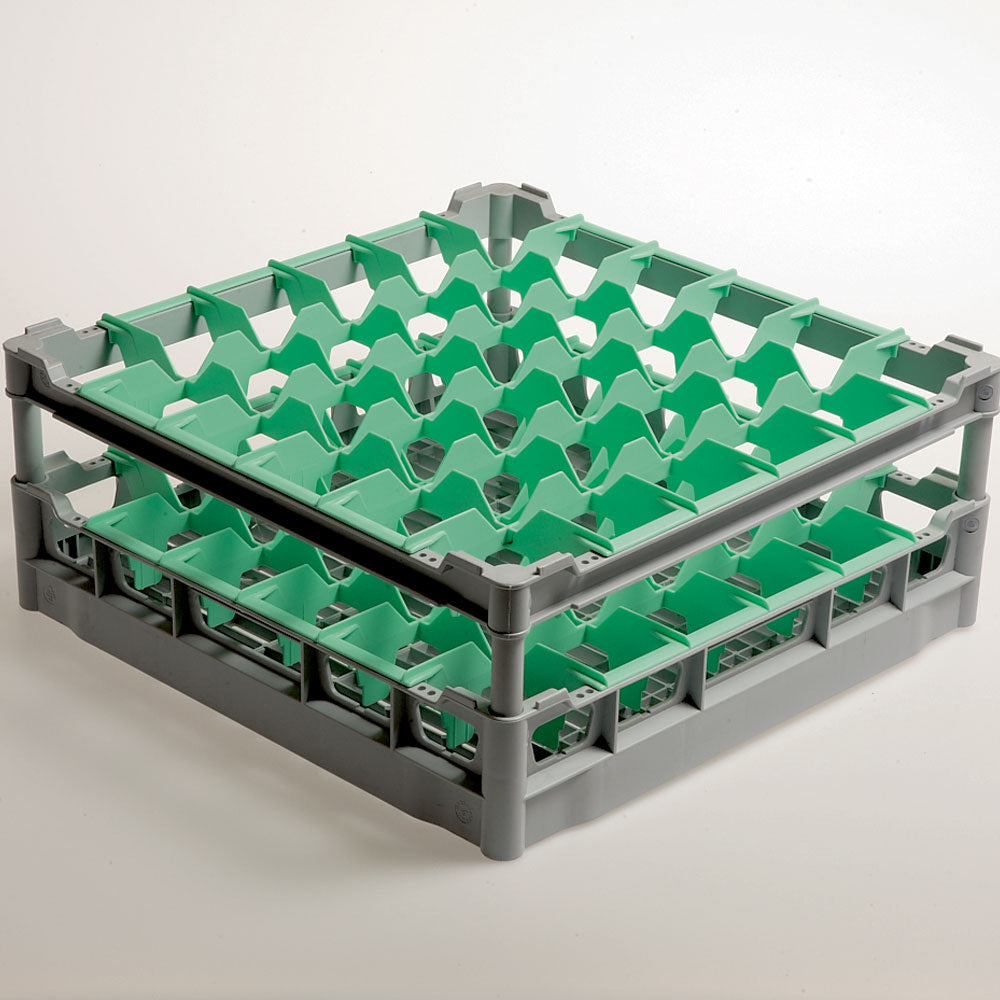 Glazenkorf 500x500 mm voor 36 glazen Ø 73 mm, glashoogte 165 mm, polypropyleen, Diamond DB236