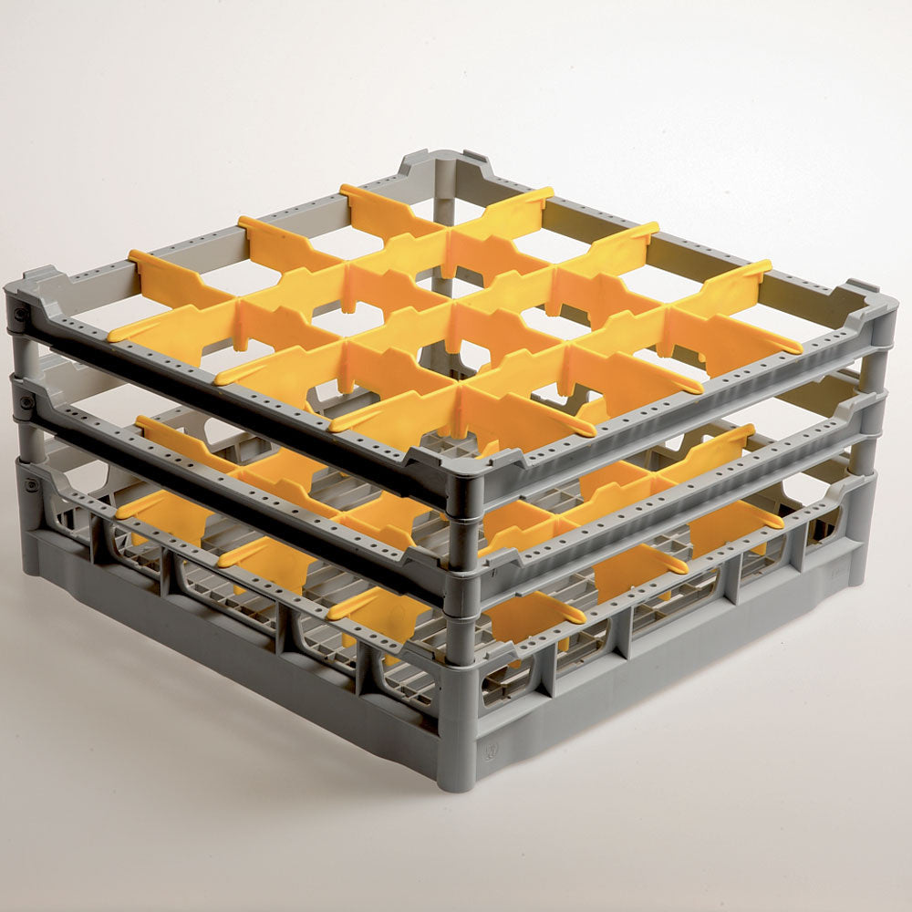 Glazenkorf 500x500 mm voor 16 glazen Ø 113 mm, glashoogte 210 mm, polypropyleen, Diamond DB316