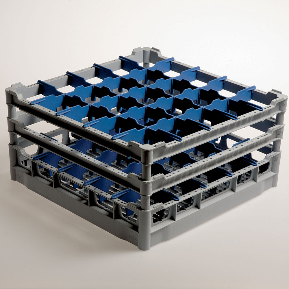 Glazenkorf 500x500 mm voor 25 glazen Ø 90 mm, glashoogte 210 mm, polypropyleen, Diamond DB325