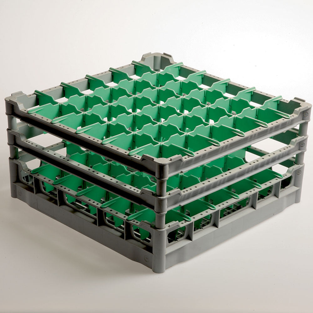 Glazenkorf 500x500 mm voor 36 glazen Ø 73 mm, glashoogte 210 mm, polypropyleen, Diamond DB336