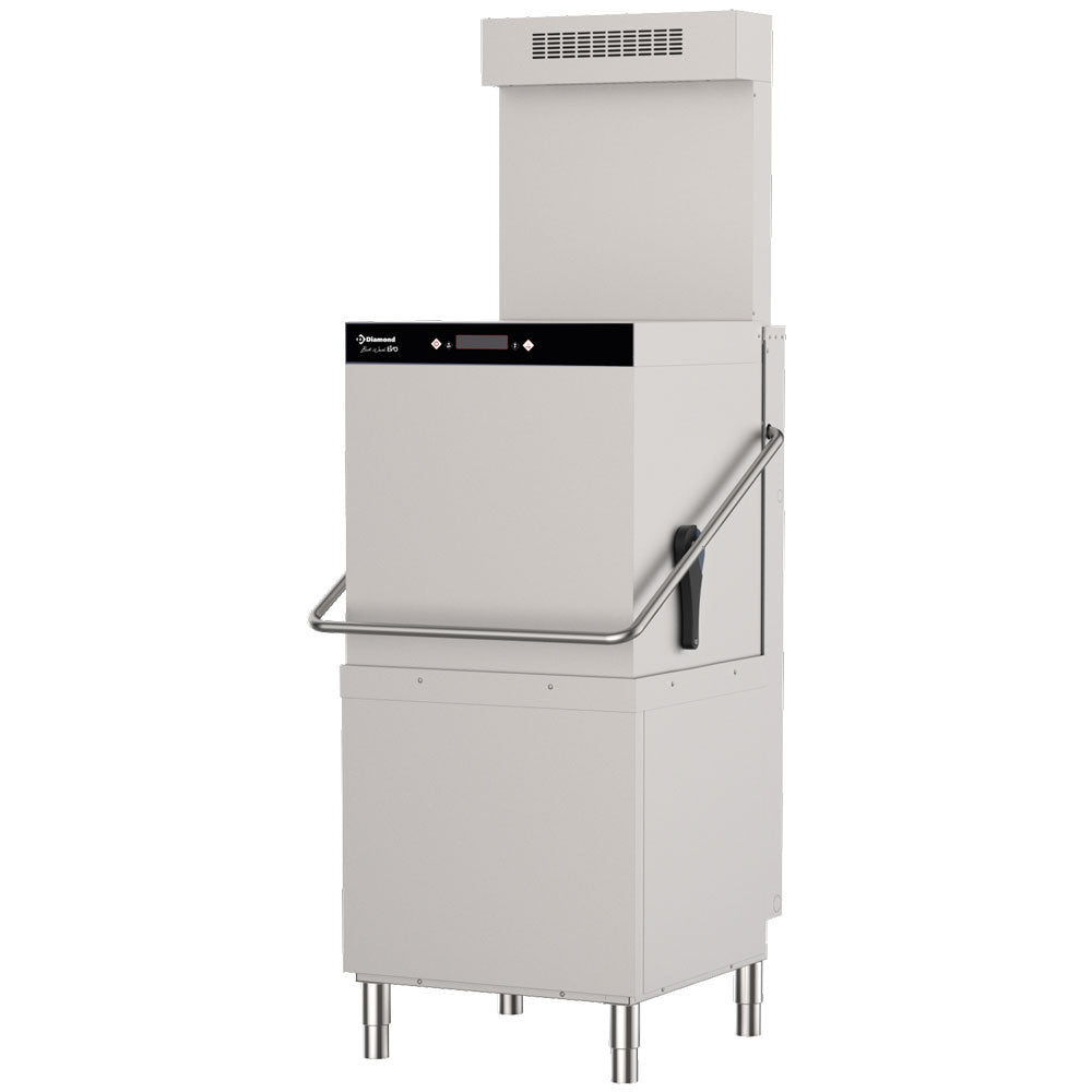 Vaatwasser met kap en pannenwasser, mand 60 x 50 cm, Full Hygiene, met stoomcondensor, Diamond DCR49/EV-RC